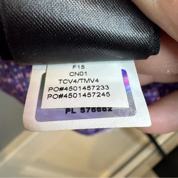 The North Face Girls Reversible Jacket Purple Puffer Fleece Coat Size L (14/16) - Picture 8 of 16